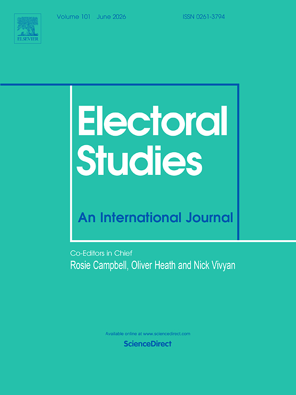 Cover: Electoral Studies