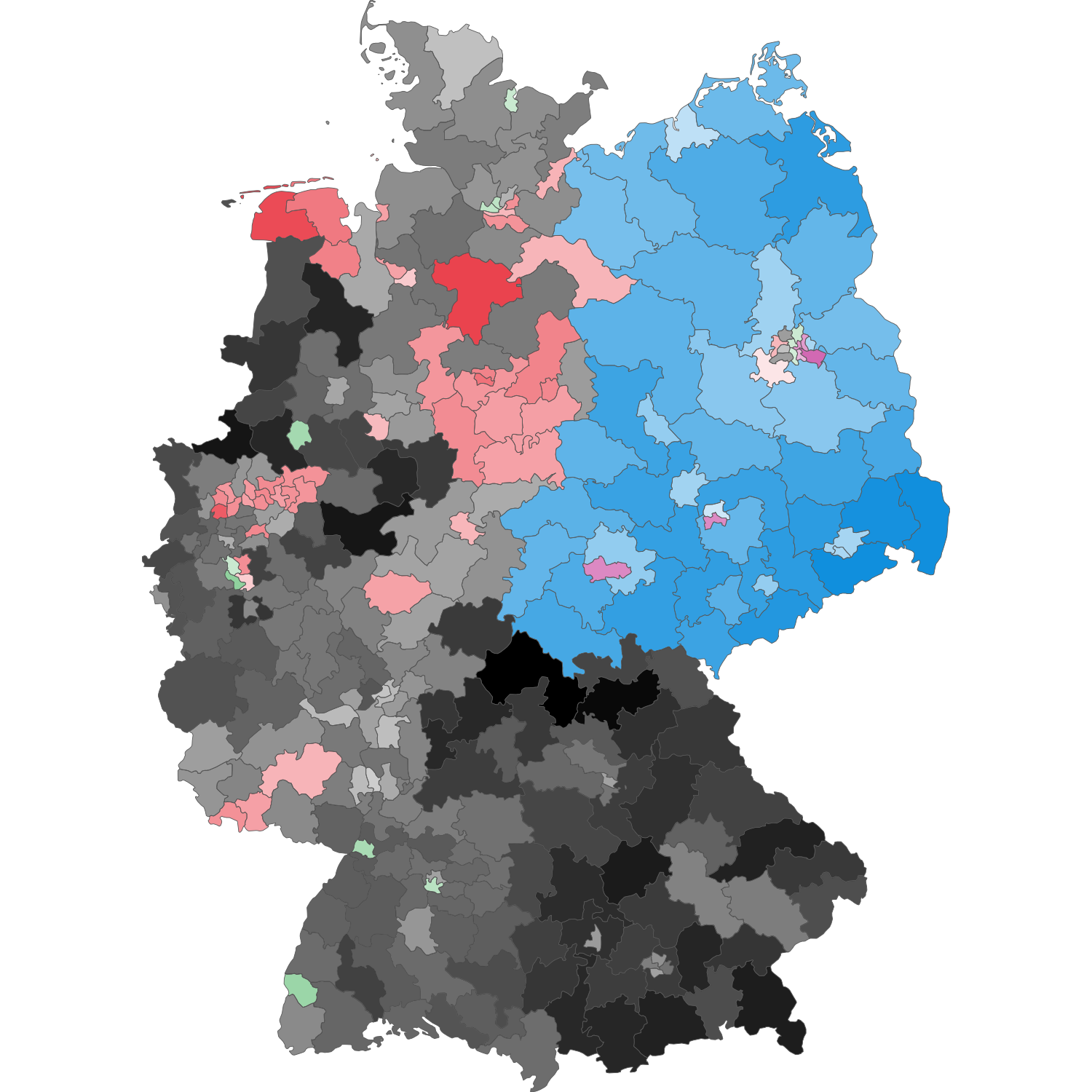 Tatsächliche Wahlkreissieger